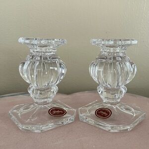 Gorham Fine Crystal Baroque Candlestick Holders